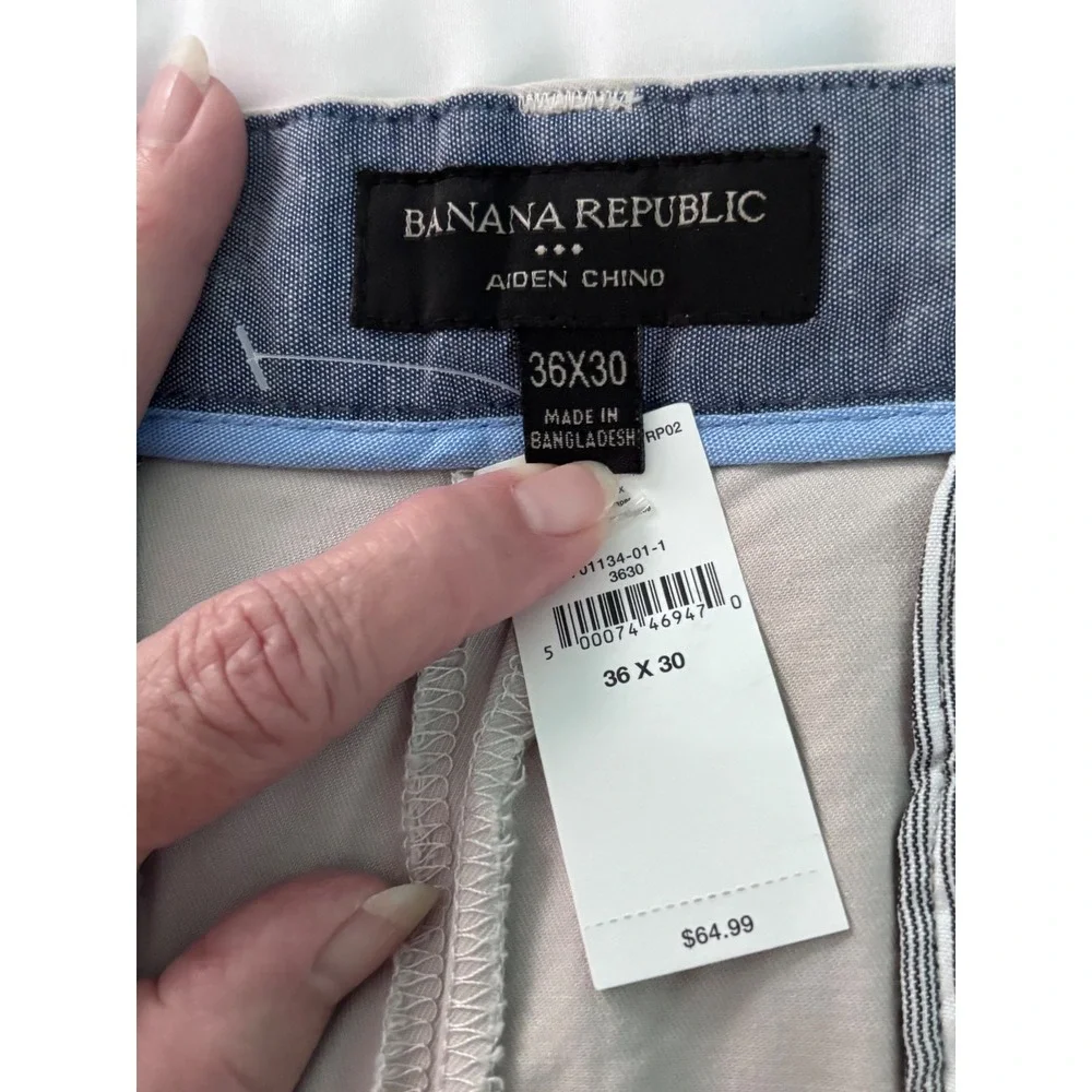 Banana Republic Aiden Slim Fit Stretch Chino Pants Mens 36x30 Khaki